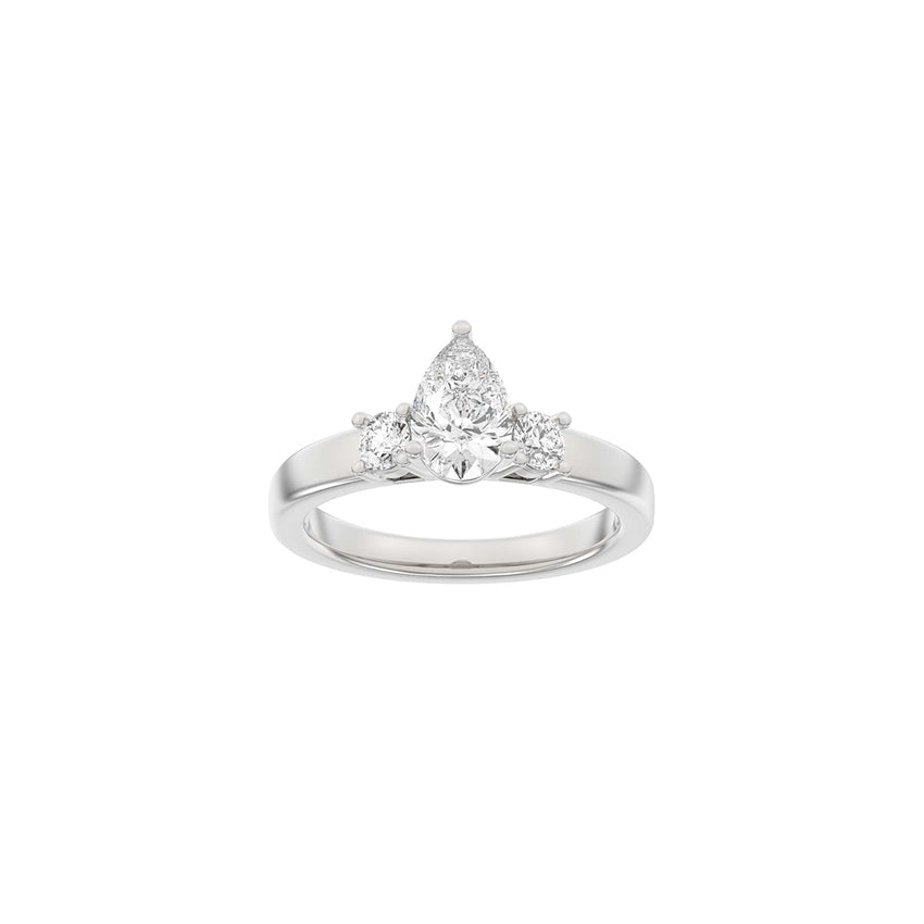 Siersbøl Luxury dråbering i 14 karat rhodineret hvidguld med 1,33 ct lab-grown diamanter i dråbeform.