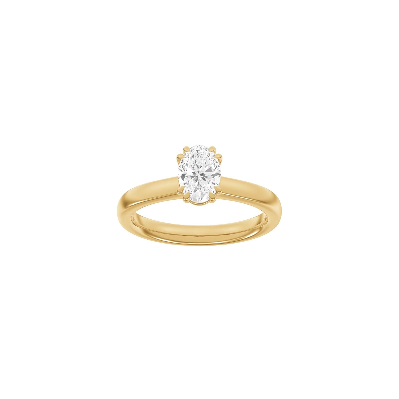 Luxury oval ring fra Siersbøl i 14 karat guld med 1,0 ct oval lab-grown diamant i farven TW og klarhed VS2.