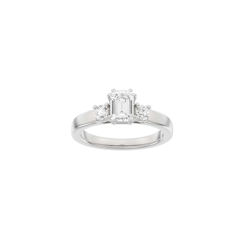 Luxury firkantet ring i 14 karat rhodineret hvidguld med 1,33 ct lab-grown diamanter fra Siersbøl.