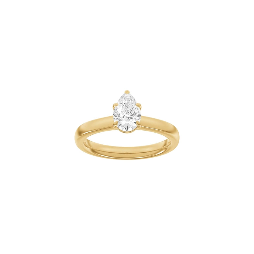 Siersbøl Luxury dråbering i 14 kt guld med 1,0 ct lab-grown diamant i dråbeform.