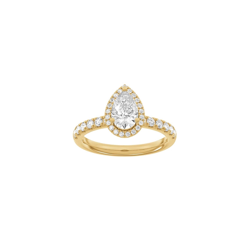 Siersbøl Luxury Halo ring i 14 karat guld med 1,52 ct lab-diamanter