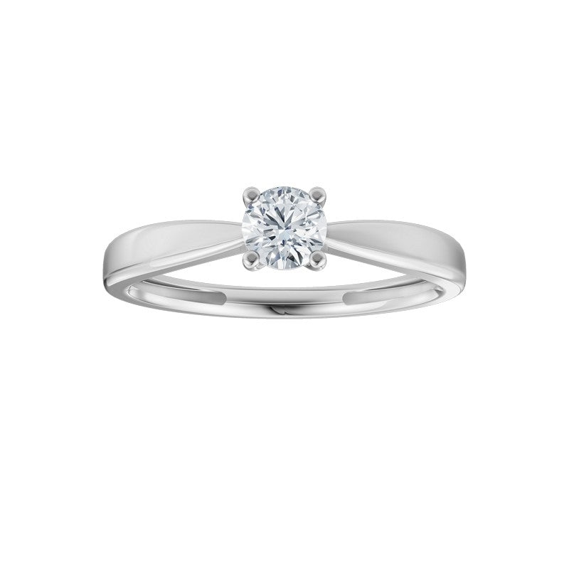 Siersbøl Luxury ring i 14 kt hvidguld med lab-grown diamant – nærbillede af fatning