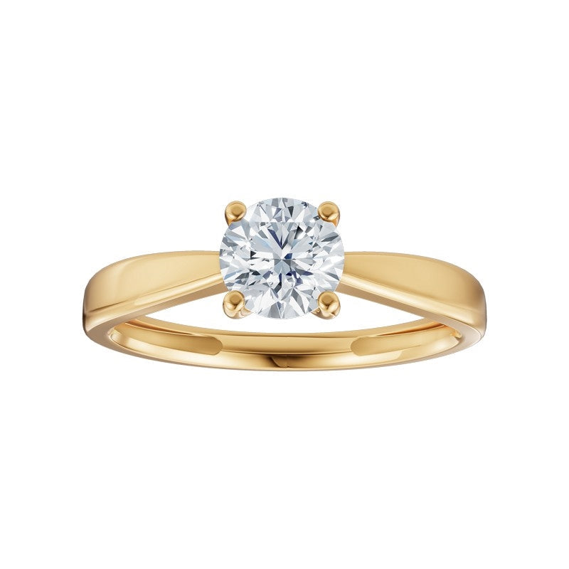 Siersbøl Luxury ring i 14 karat guld med lab-grown diamant, set fra oven