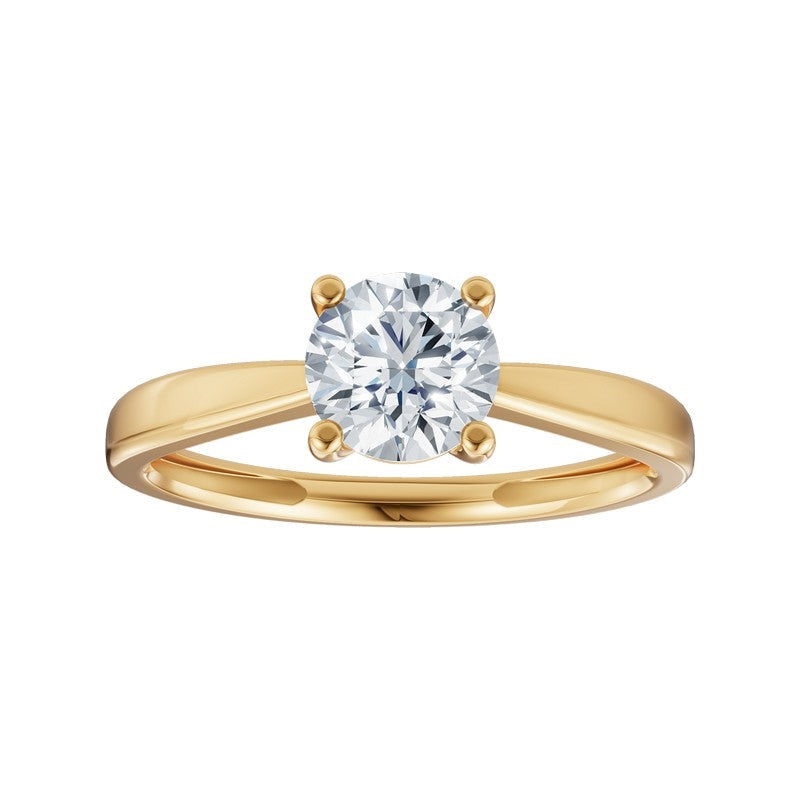 Siersbøl Luxury ring i 14 karat guld med lab-grown diamant, nærbillede af detalje