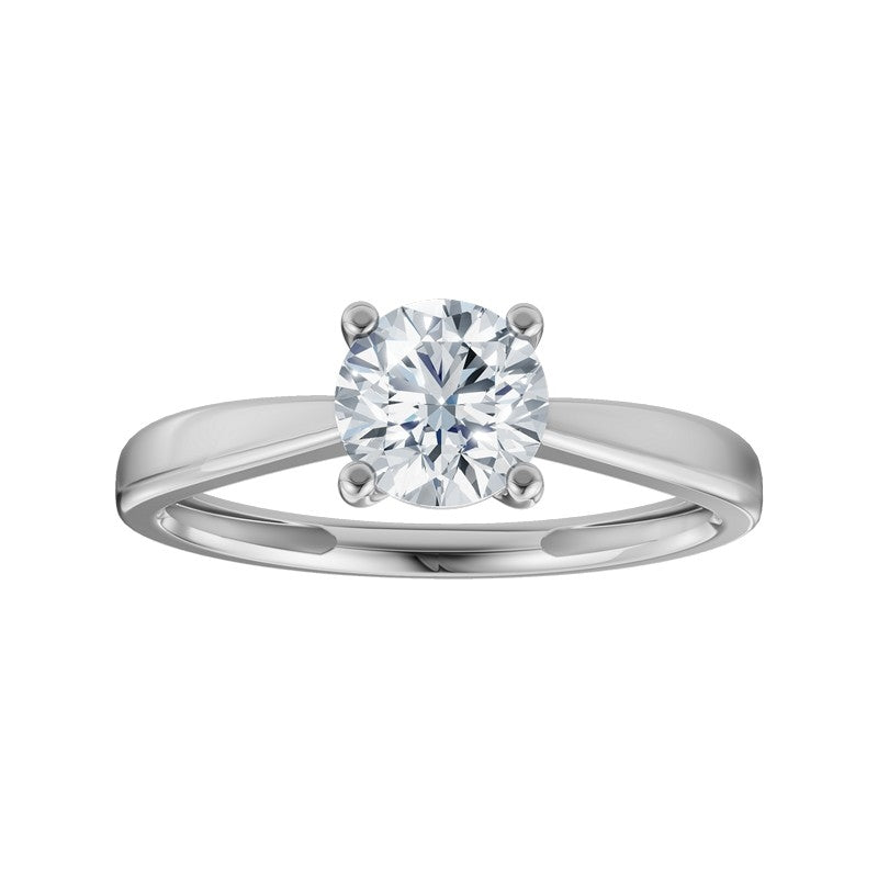Siersbøl Luxury ring i 14 kt hvidguld med lab-grown diamant – nærbillede af fatning