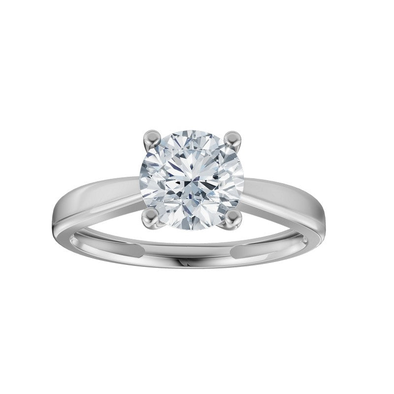 Siersbøl Luxury ring i 14 kt hvidguld med lab-grown diamant – nærbillede af fatning