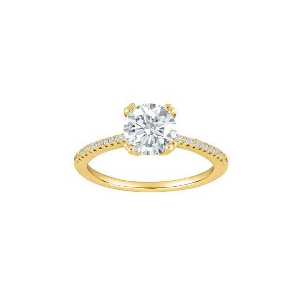 ELLENOR ring i forgyldt sølv med stor zirkonia – JoanliNor