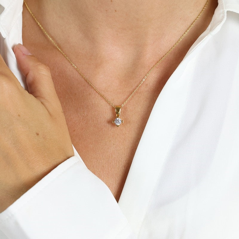 Mary diamantvedhæng fra Aagaard i 14 karat guld med lab-grown diamant 0,25–0,75 ct