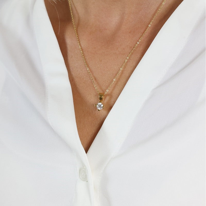 Mary diamantvedhæng fra Aagaard i 14 karat guld med lab-grown diamant 0,25–0,75 ct