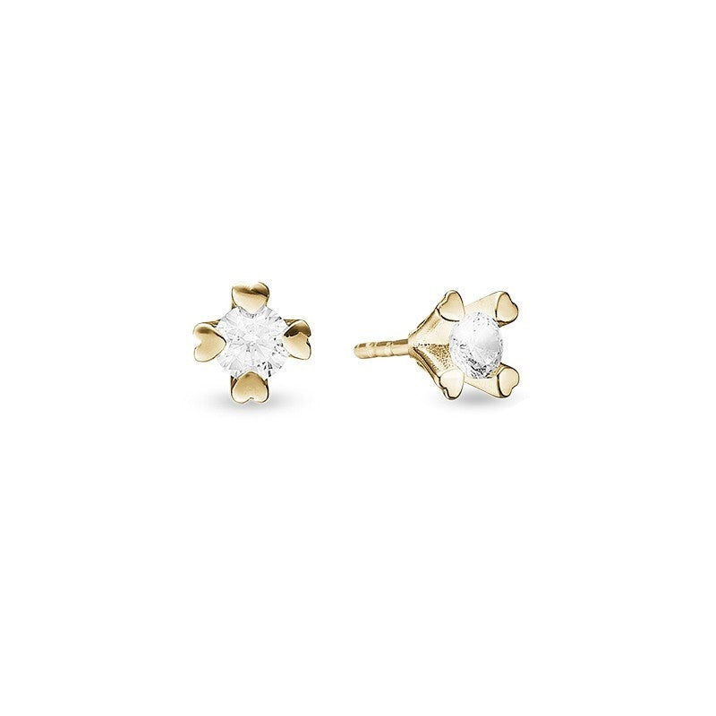 Mary diamantøreringe fra Aagaard i 14 kt guld med lab-grown diamanter 2 x 0,25–0,75 ct
