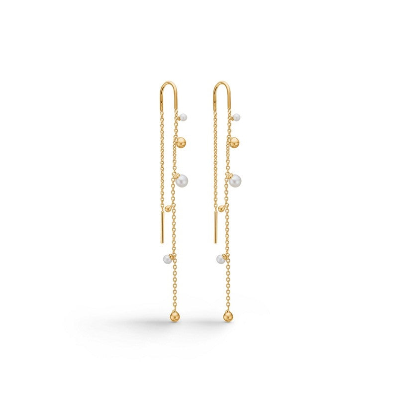 Bubbles N' Pearls perleøreringe i 14 kt guld fra Mads Z