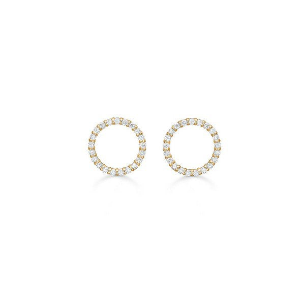 Diamond Halo ørestikker i 14 kt guld fra Mads Z