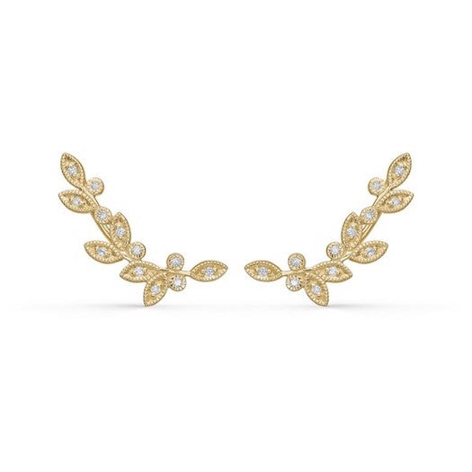 Poetry Small Flower øreringe i 14 kt guld – Mads Z