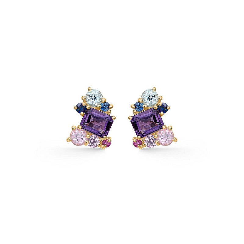 Four Seasons Summer øreringe fra Mads Z i 14 kt guld med farverige ædelsten