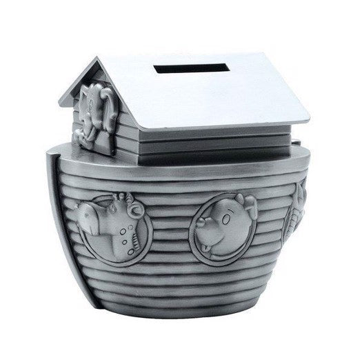 Noas ark sparebøsse fra Nordahl Andersen i fortinnet metal 11,5 cm