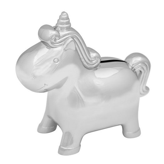 Enhjørning sparebøsse i forkromet fra Nordahl Andersen