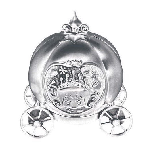 NOA Kids græskar karet sparebøsse fra Nordahl Andersen i forkromet stål – børnevenlig sparebøsse formet som en eventyrlig karet.