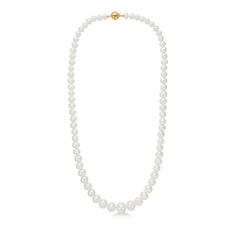 Treasure perlekæde i 14 karat guld med kulturperler 42–45 cm fra Mads Z