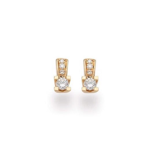 Kleopatra Queen ørestikker i 14 kt guld med diamanter 0,13–0,23 ct