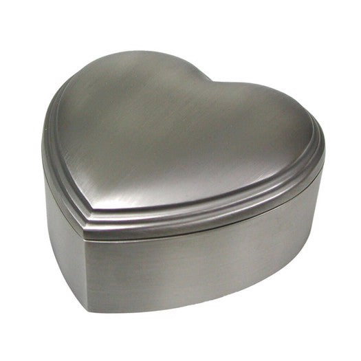 Hjerteformet smykkeskrin i fortinnet metal – NOA Kids/Nordahl Andersen 10 x 10 cm