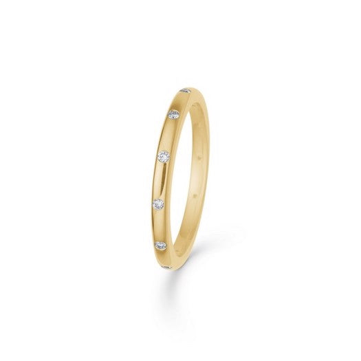 Poetry ring fra Mads Z i 14 karat guld med 0,11 ct diamanter fra Gold Label-kollektionen.