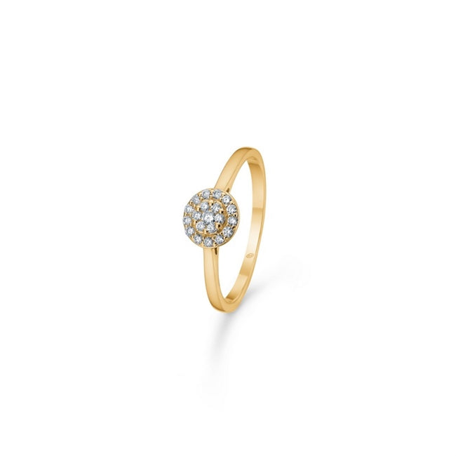 Eleanor Petite ring fra Mads Z i 14 karat guld med 0,16 ct diamanter – Gold Label kollektion.