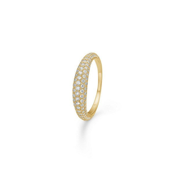 Half Moon ring fra Mads Z i 14 karat guld med 0,60 ct diamanter fra Gold Label kollektionen.