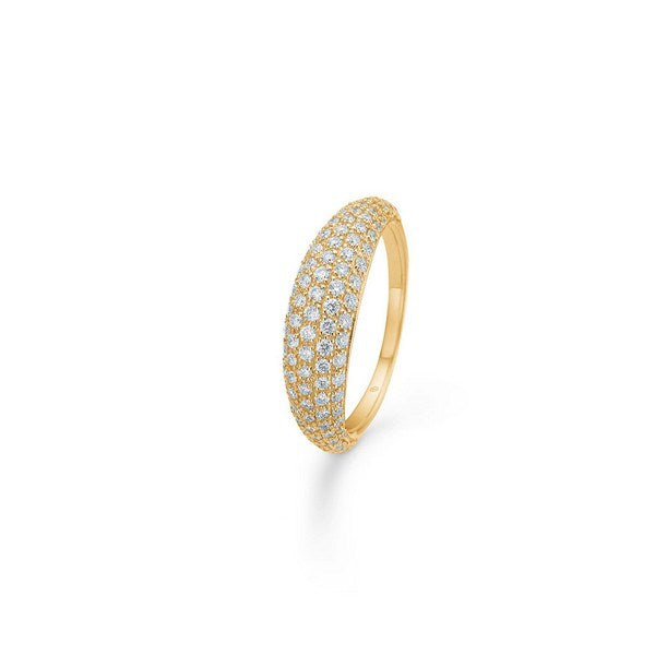 Half Moon ring fra Mads Z i 14 karat guld med 0,80 ct sten
