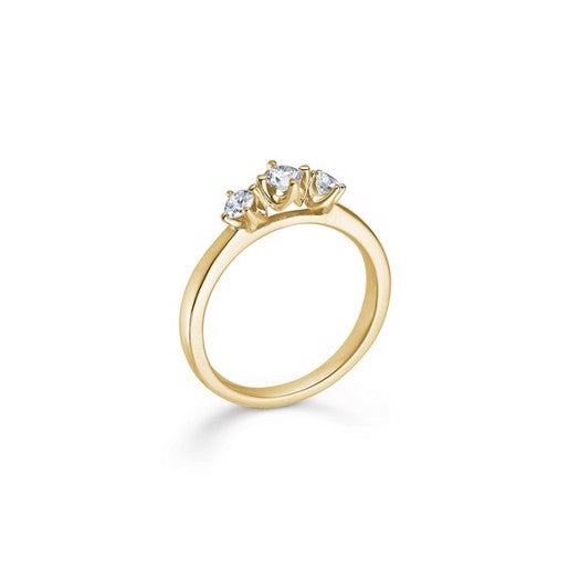 CROWN Trinity ring fra Mads Z i 14 karat guld med 0,17–0,56 ct diamanter