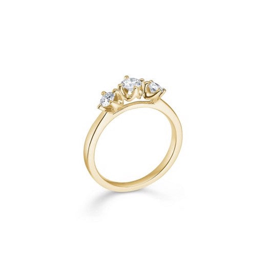 CROWN Trinity ring fra Mads Z i 14 karat guld med 0,17–0,56 ct diamanter