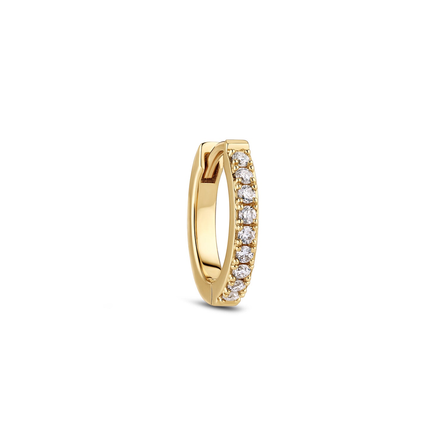 Alba Single ørering fra Sif Jakobs Jewellery i 14 karat guld med runde, hvide lab-grown diamanter.