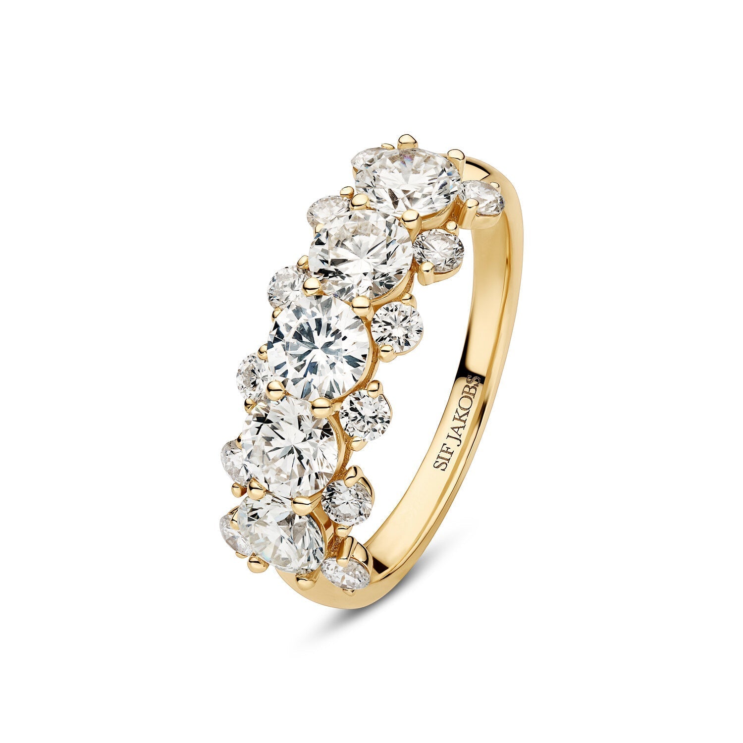 Sif Jakobs Fior Grande diamantring i 14 karat guld med runde lab-grown diamanter på 2,30 ct.