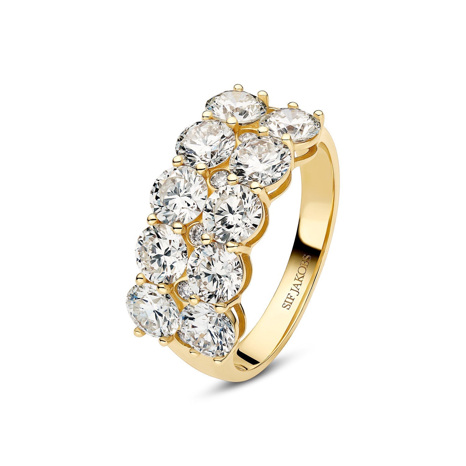 Ariccia diamantring fra Sif Jakobs Jewellery i 14 karat guld med 3,62 ct lab-grown diamanter.
