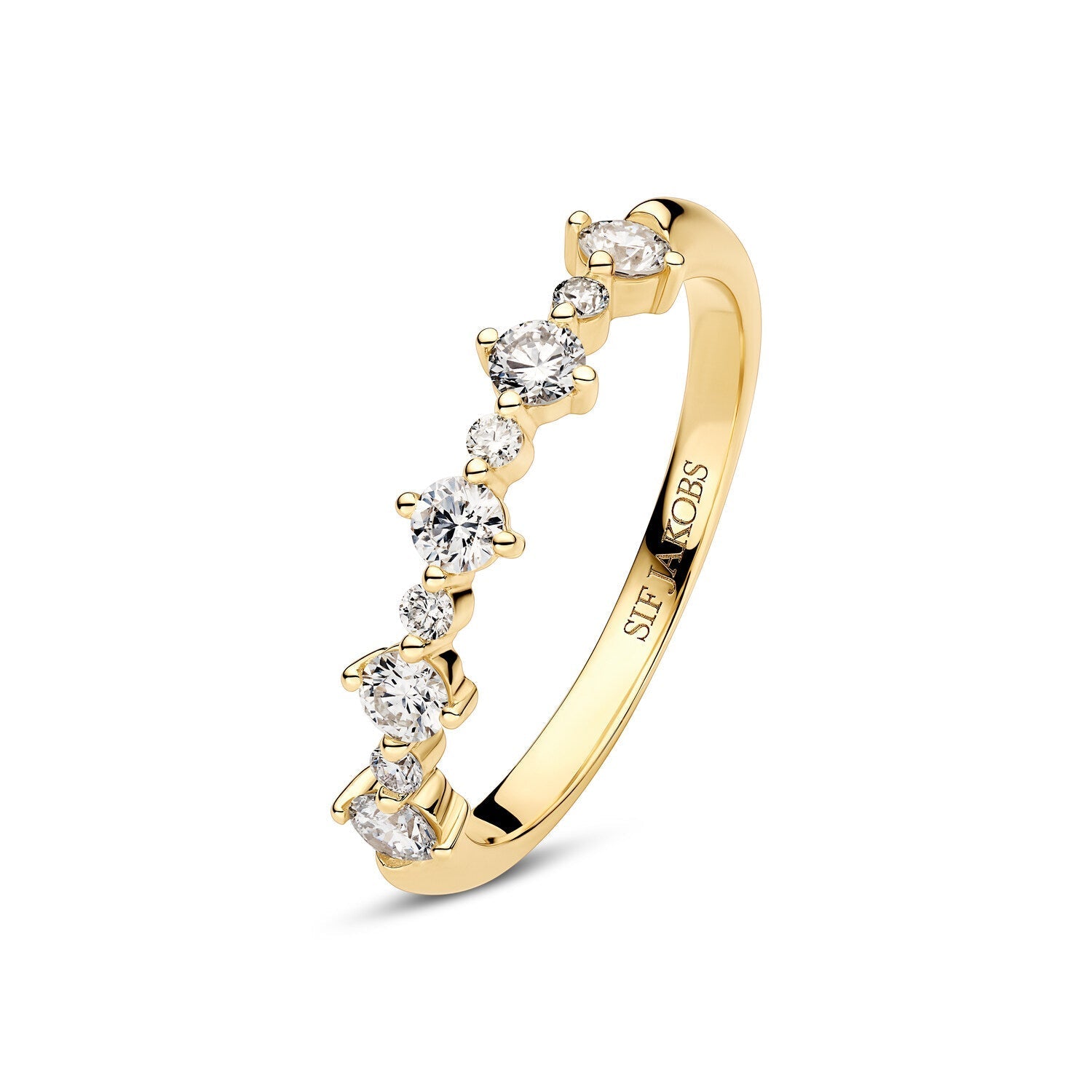 Brina diamantring i 14 karat guld med 0,50 ct lab-grown diamanter fra Sif Jakobs Jewellery.