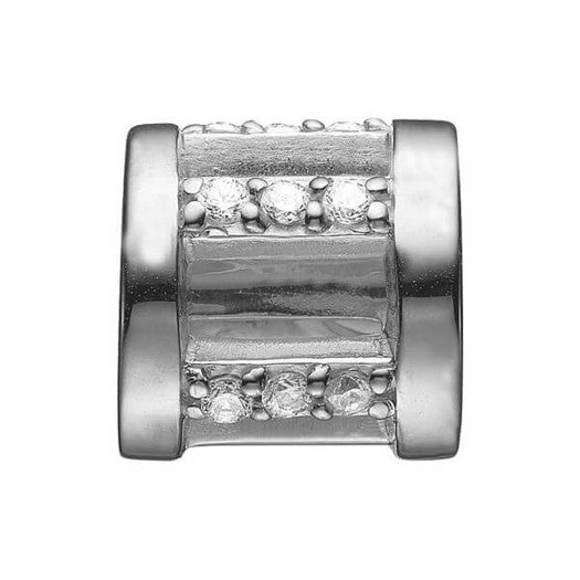 Tromle charm i sølv med zirkonia fra STORY by Kranz & Ziegler