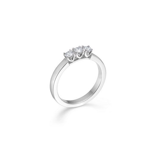 Særpræget Mads Z Crown alliancering i 14 kt hvidguld med 0,27 ct diamanter