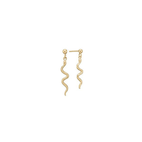 Snake ørestikker i 18 karat forgyldt sølv fra Aagaard