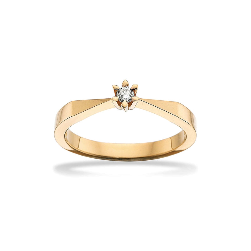Victoria diamantring fra Scrouples i 14 kt guld med 0,05–0,50 ct TW/SI diamant