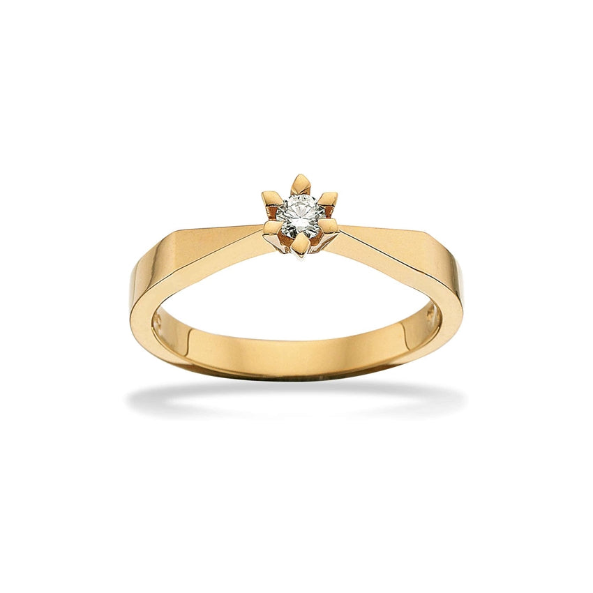 Victoria diamantring fra Scrouples i 14 kt guld med 0,05–0,50 ct TW/SI diamant