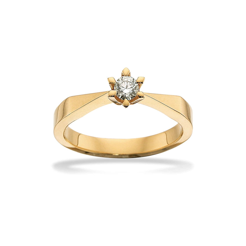Victoria diamantring fra Scrouples i 14 kt guld med 0,05–0,50 ct TW/SI diamant