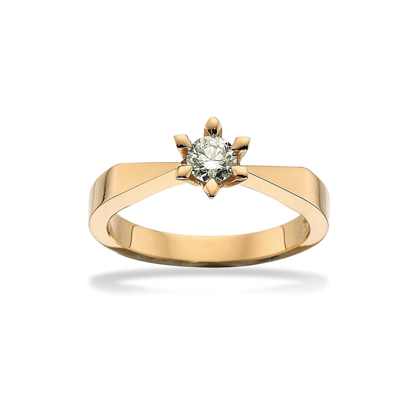 Victoria diamantring fra Scrouples i 14 kt guld med 0,05–0,50 ct TW/SI diamant