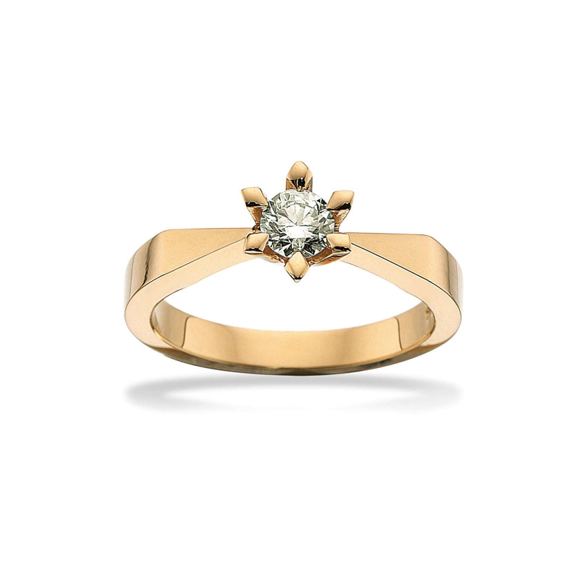 Victoria diamantring fra Scrouples i 14 kt guld med 0,05–0,50 ct TW/SI diamant