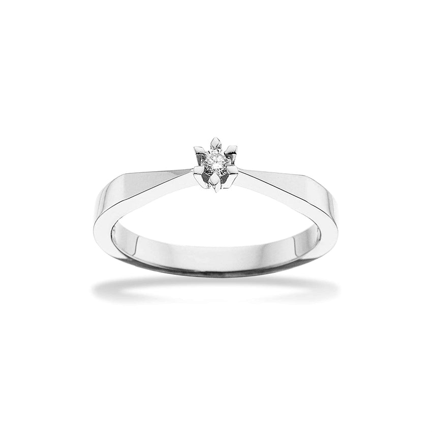 Victoria diamantring fra Scrouples i 14 kt hvidguld med 0,05–0,50 ct TW/SI diamant