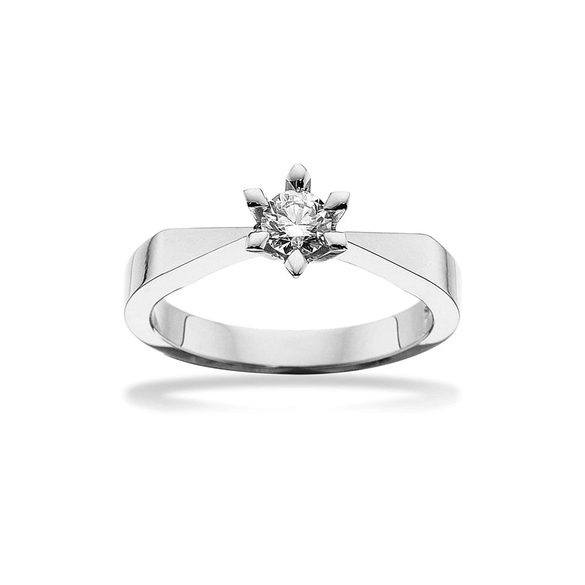 Victoria diamantring fra Scrouples i 14 kt hvidguld med 0,05–0,50 ct TW/SI diamant