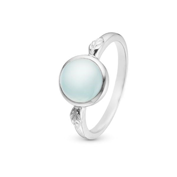 Blue Chalcedony ring i sølv fra Christina Jewelry & Watches