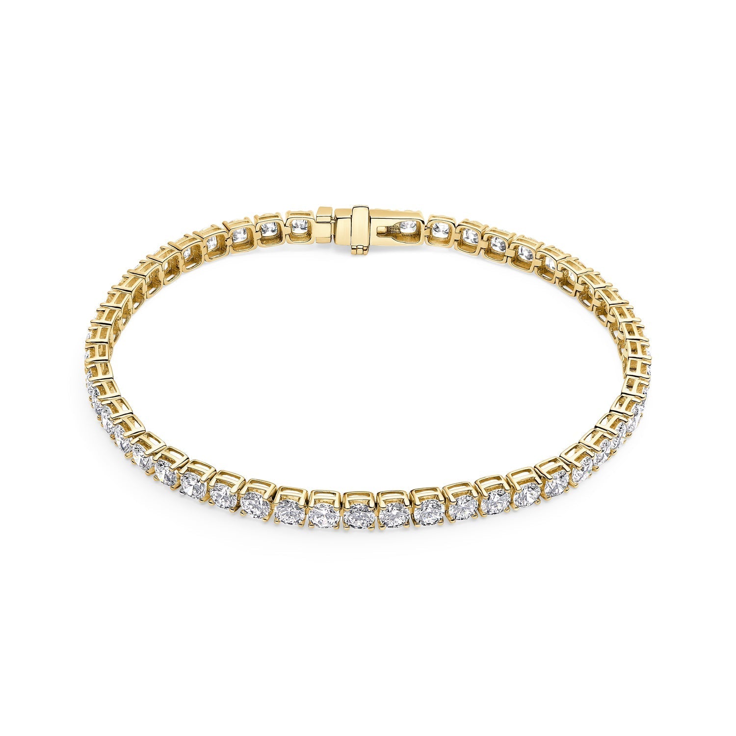 Sif Jakobs Jewellery Diamante tennisarmbånd i 14 karat guld med runde lab-grown diamanter 5,64–6,72 ct.