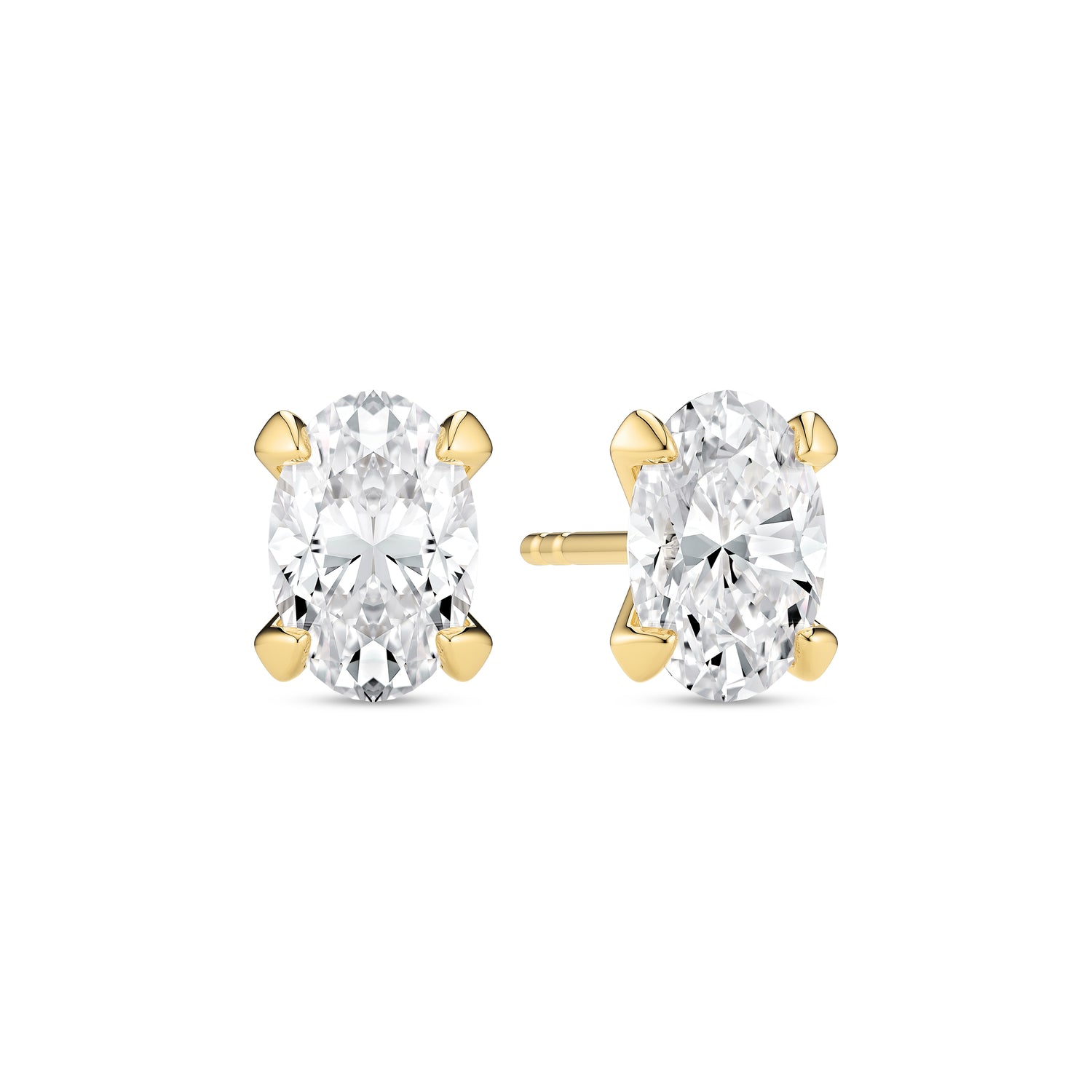 Sif Jakobs Jewellery Grace Ovale diamantøreringe i 14 karat guld med ovale lab-grown diamanter 1,00 ct.