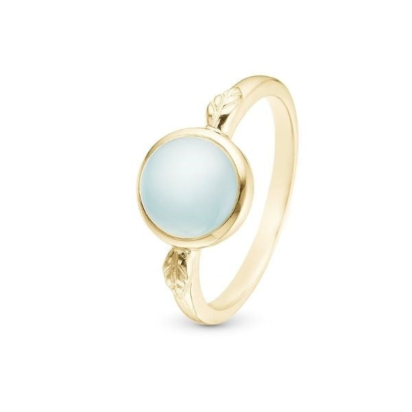 Blue Chalcedony ring i forgyldt sølv fra Christina Jewelry & Watches