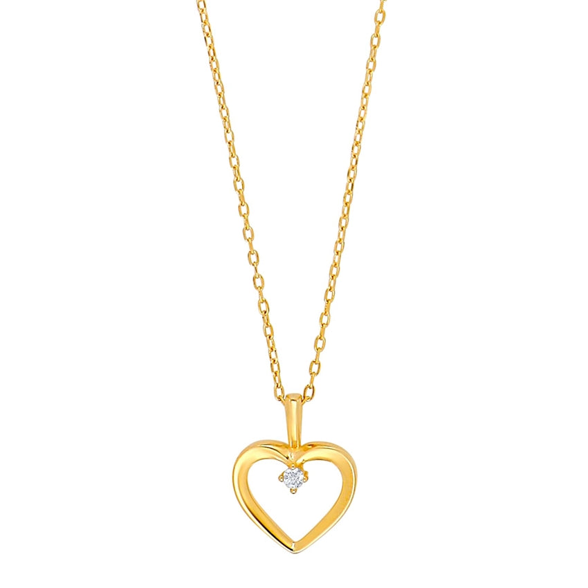 ODANOR halskæde i forgyldt sølv fra JoanliNor med zirkonia (15 mm)