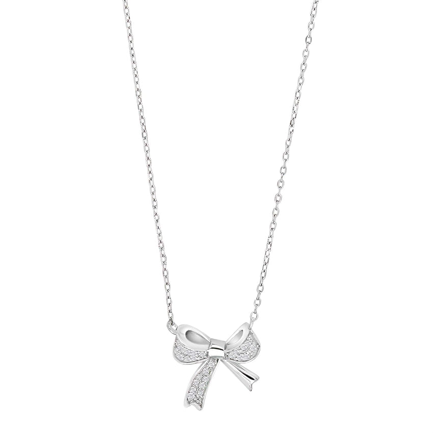 Olympianor halskæde i rhodineret sølv fra JoanliNor med zirkonia